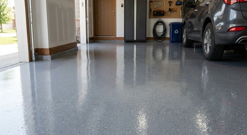 Speckled Garage Floor Painting in Fairfax, VA